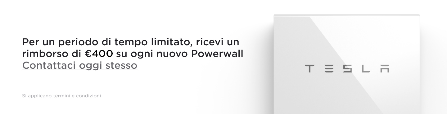 promozione sistema accumulo Tesla Powerwall Torino