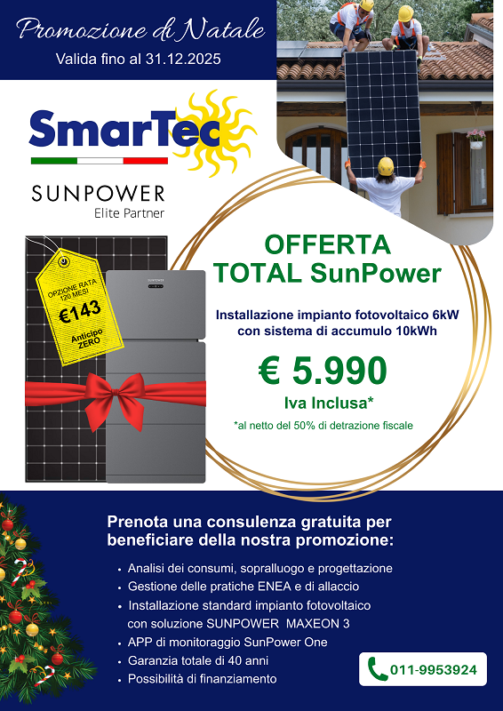 impianto pannelli fotovoltaici Sunpower