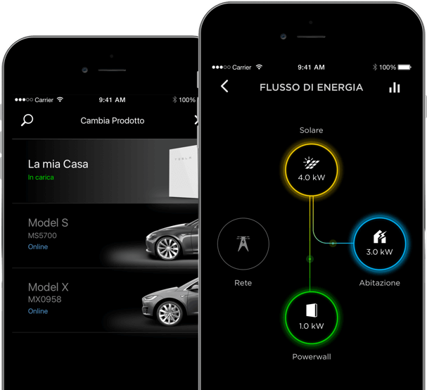 Applicazione tesla powerwall 2